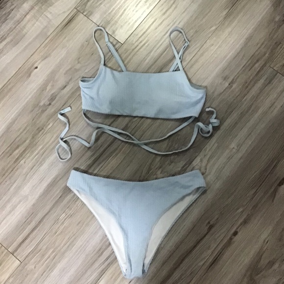 Baby Blue Two Piece Siwm - Picture 1 of 4